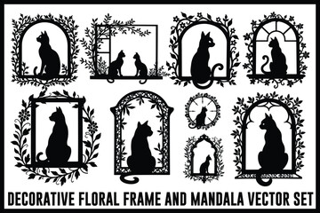
Vintage Floral Laser Cut Ornamental Frame Set