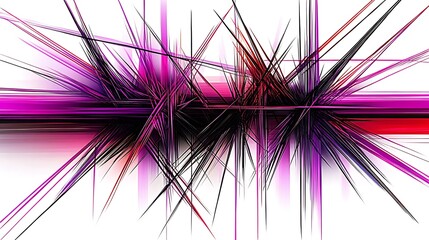 Dynamic convergence of sharp lines and vibrant gradients creating a visual explosion