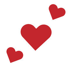 Valentine heart icon. Heart shape Isolated on white background. EPS10