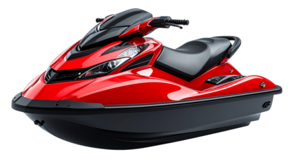 3d jet ski water bike isolated on transparent background