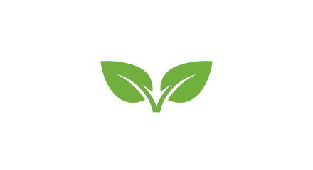 Green Leaf Icon Set: Nature and Ecology Symbols