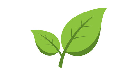 Fototapeta premium Green Leaf Icon Set: Nature and Ecology Symbols