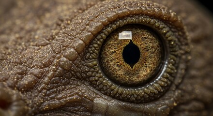 Reptilian gaze Detailed gecko eye closeup