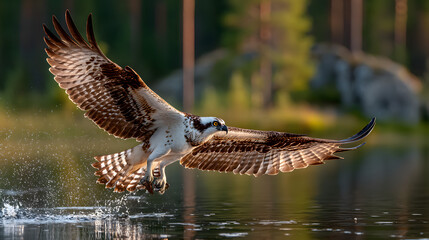 Fototapeta premium bird, flying, wings, sky, nature, wildlife, flight, animal, fly, hawk, seagull, eagle, predator, falcon, wild, beak, birds, blue, wing, feather, feathers, raptor, buzzard, osprey, sea
