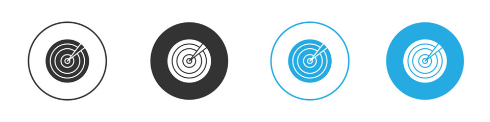 Radar detection icon for web or mobile app. Simple flat designs