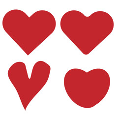  Heart, love, romance or valentine's day. Heart vector icons. Artistic love symbols isolated editable vector. EPS10