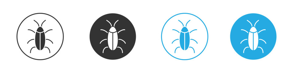 Cockroach icon for web or mobile app. Simple flat designs