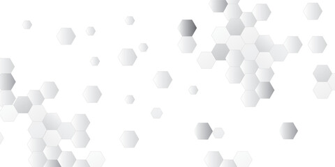 hexagon concept design abstract technology background vector. Hexagonal abstract metal background with light