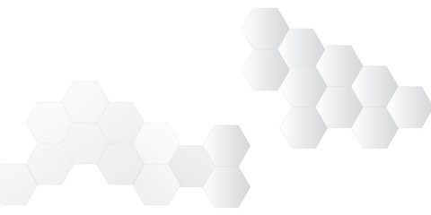 Abstract background with hexagons Abstract hexagon polygonal pattern background vector. seamless bright white abstract honeycomb background. 3d, science medical concept and banner background