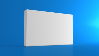 3D exhibition stand. White empty geometric square. White blank promotion. Presentation event room display. Blank wall. Blank mock-up box product isolated. Mockup for press wall, pop up. Template	
