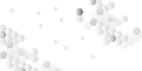 hexagon concept design abstract technology background vector. Hexagonal abstract metal background with light