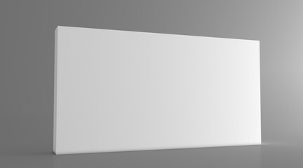 3D exhibition stand. White empty geometric square. White blank promotion. Presentation event room display. Blank wall. Blank mock-up box product isolated. Mockup for press wall, pop up. Template	
