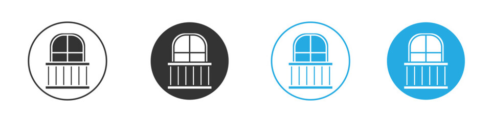 Balcony icon for web or mobile app. Simple flat designs