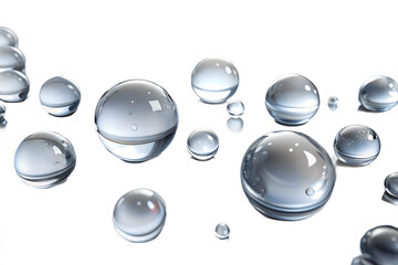 Abstract Silver Water Droplets:  Clean, Modern, and Luxurious Background Image.