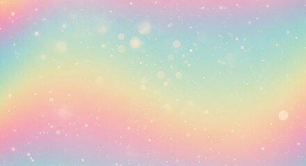 Pastel rainbow gradient background with bokeh lights and soft color transitions creating a dreamy effect