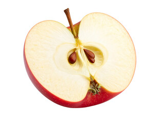 Folded Garlic Naan with Chopped Herbs, Angled Side View, Transparent Background