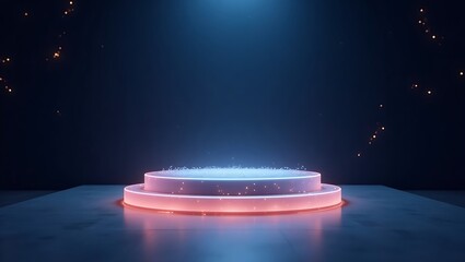 Elegant LED Display Stands with Futuristic Aesthetics