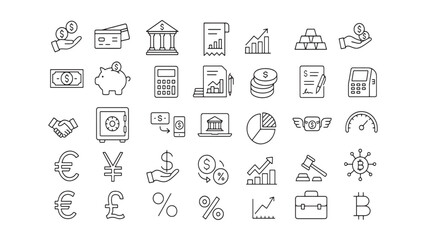 Real estate and business vector icon set for web design, finance, and architecture illustrations simple flat black and white illustration of business related people icon set silhouette icon vector 