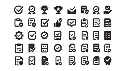 Collection of vector alphabet and number icons for web and mobile design simple flat black and white illustration of business related people icon set silhouette icon vector line art on white backgound