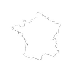 Obraz premium vector map of France isolated on a transparent background