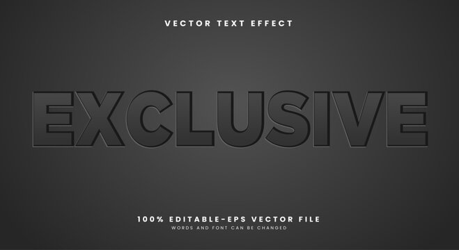 Exclusive 3d editable text effect template Suitable for Elegant Style