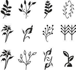 Leaves icon set