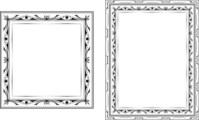 vector frames black on a white background