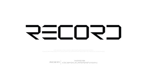 creative modern alphabet. Typography with modern regular and number. minimalist style fonts set. vector illustration