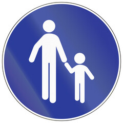 Road sign in China - Pedestrian Path