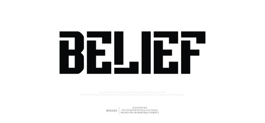 Minimal font creative modern alphabet. Typography with regular and number. minimalist style fonts set.