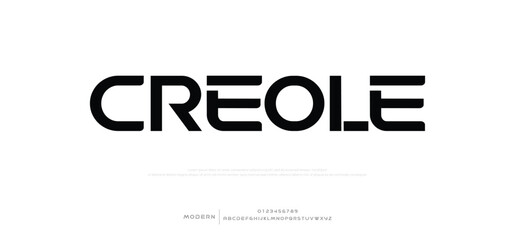 Modern font design, trendy alphabet letters and numbers vector illustration