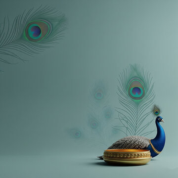 Shree Krishna janmashtami design background. Krishna birth festival background 2025.