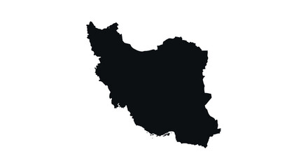 Iran Map Silhouette Vector