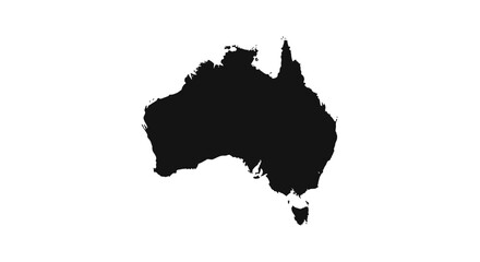 Australia Map Silhouette Vector