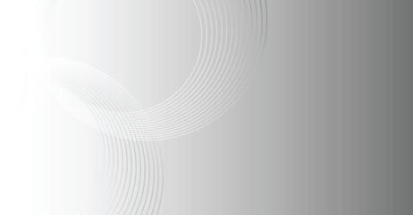 Naklejka premium Abstract Silver Gradient Background with Curved Lines Design Element.