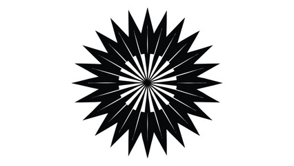 Fototapeta premium Black and White Snowflake and Star Shape Vector Design for Decoration and Pattern Illustration