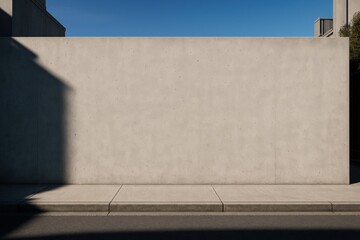 Minimalist urban concrete wall