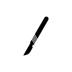 Scalpel knife symbol icon isolated on white background
