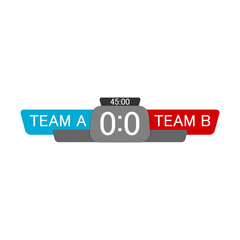 Scoreboard versus team A vs team B Icon isolated on white background