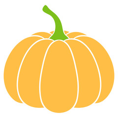 Pumpkin flat illustration style vector icon