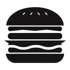Delicious Juicy Burger A Simple Icon Representing Fast Food Cravings