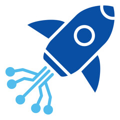 Fast Icons In Blue Style, Vector Illustration