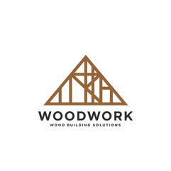 Wood work logo deign template