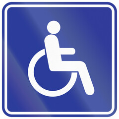 Road sign in China - Disabled Parking