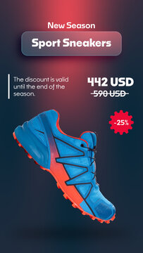 Product Promo Animation | Market Discount Promotion Template for Vertical Social Media Stories