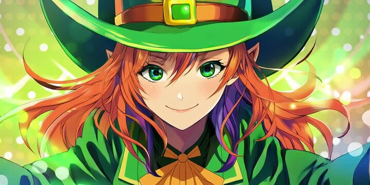 Anime style st patricks animation 