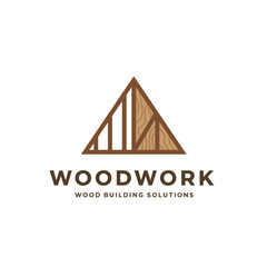Wood work logo deign template