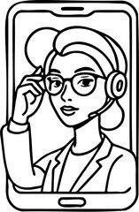 cellphone vector illustration, isolated on white