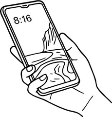 cellphone vector illustration, isolated on white