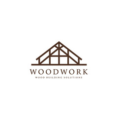 Wood work logo deign template